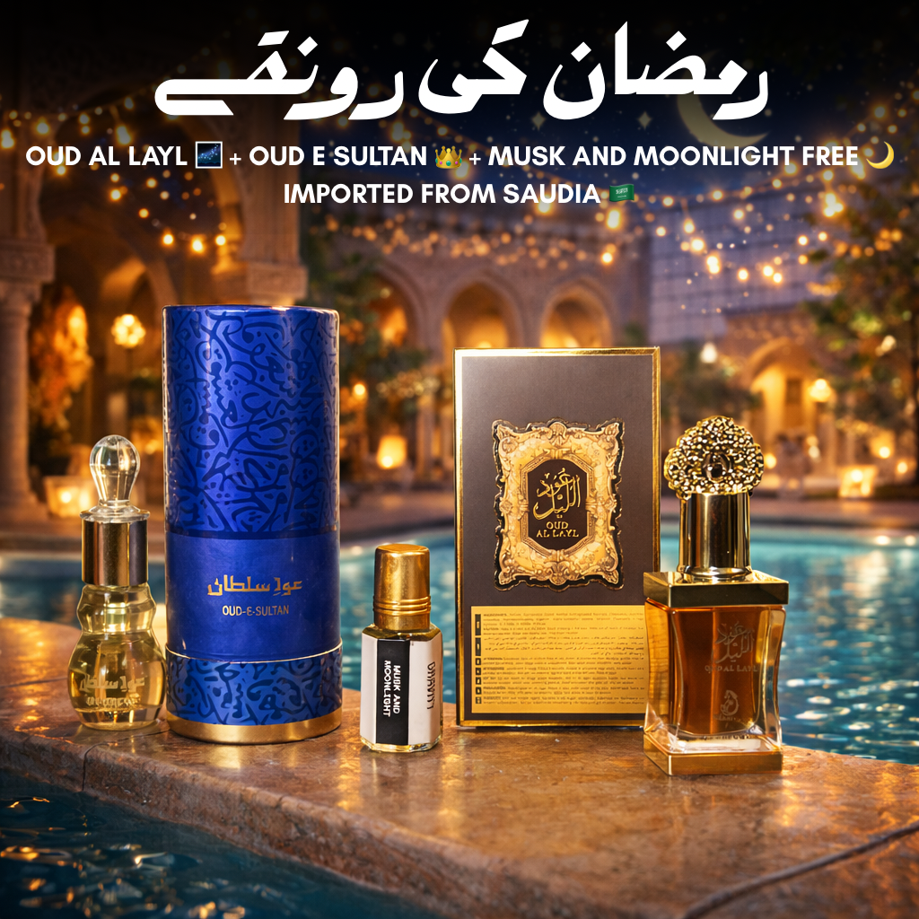 OUD AL LAYL🌌 + OUD E SULTAN👑 + MUSK AND MOONLIGHT FREE 🎁 + SAUDI IMPORTED 🇸🇦