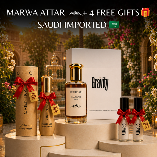 MARWA ATTAR⛰️ + 3 FREE ATTARS GIFTS 🎁 + FREE DELIVERY + SAUDI IMPORTED 🇸🇦