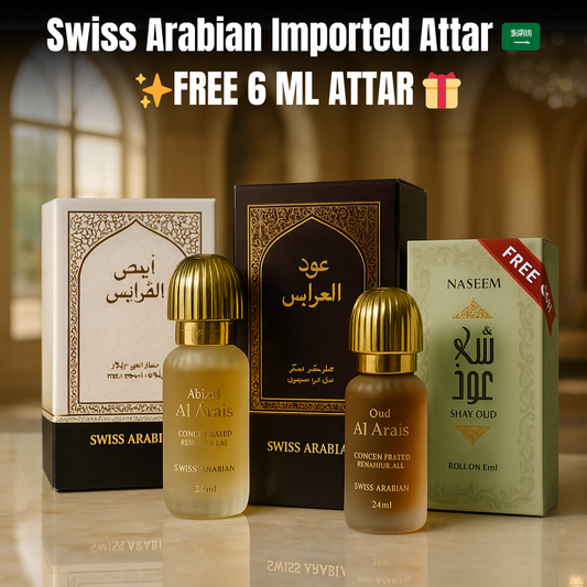 Oud Al Arais 24 Ml & Abyad Al Arais 24 Ml – Swiss Arabian  Attar Deal 🇸🇦